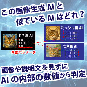 画像生成AIの類似度を、AIの内部パラメータから計算可能にしよう！